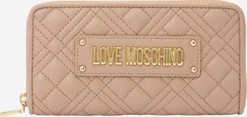 Porte-monnaies Love Moschino en beige : devant