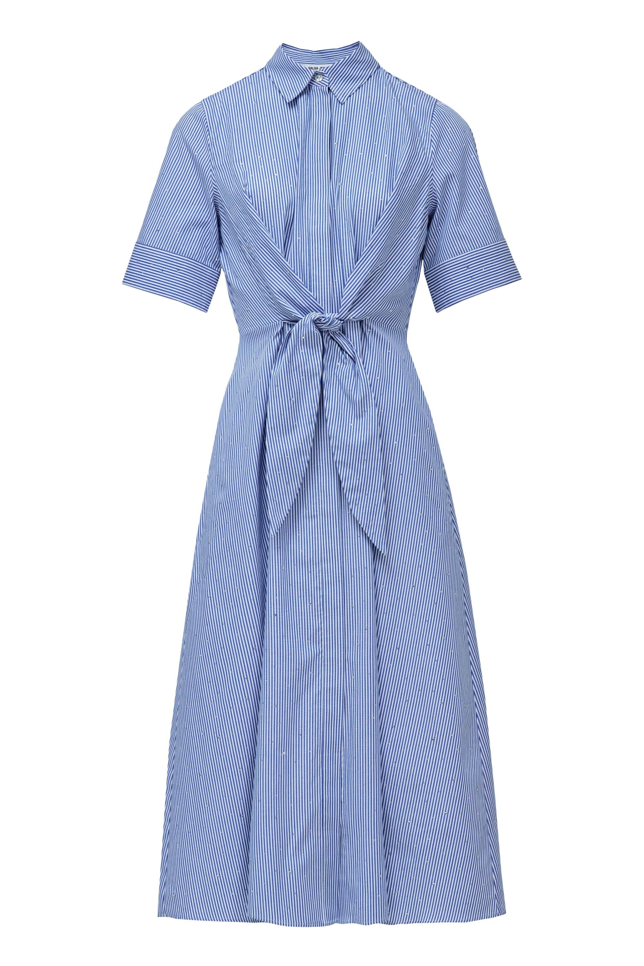 Salsa Jeans Jurk in Blauw: voorkant