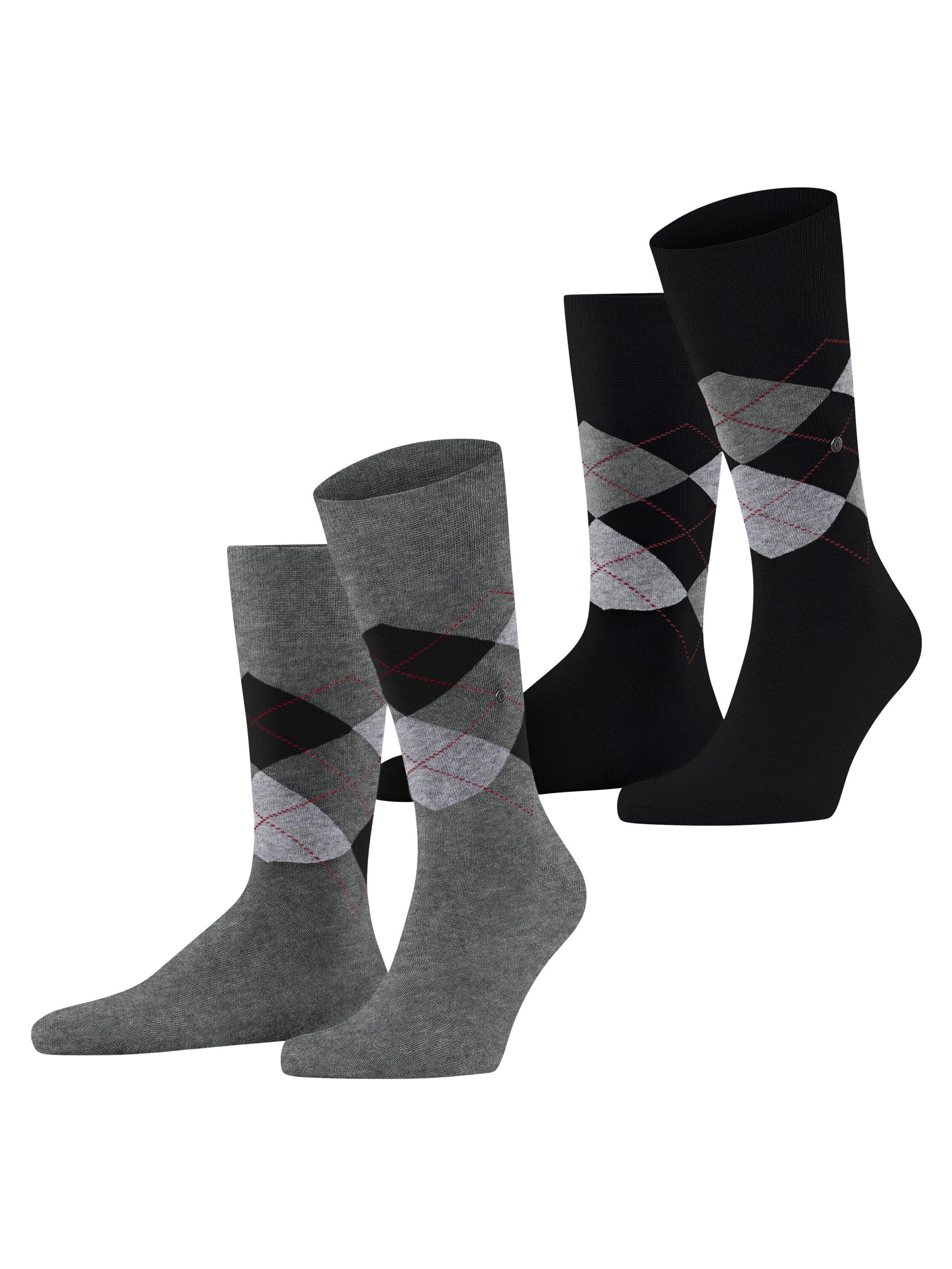 BURLINGTON Socks 'Everyday Argyle' in Grey: front