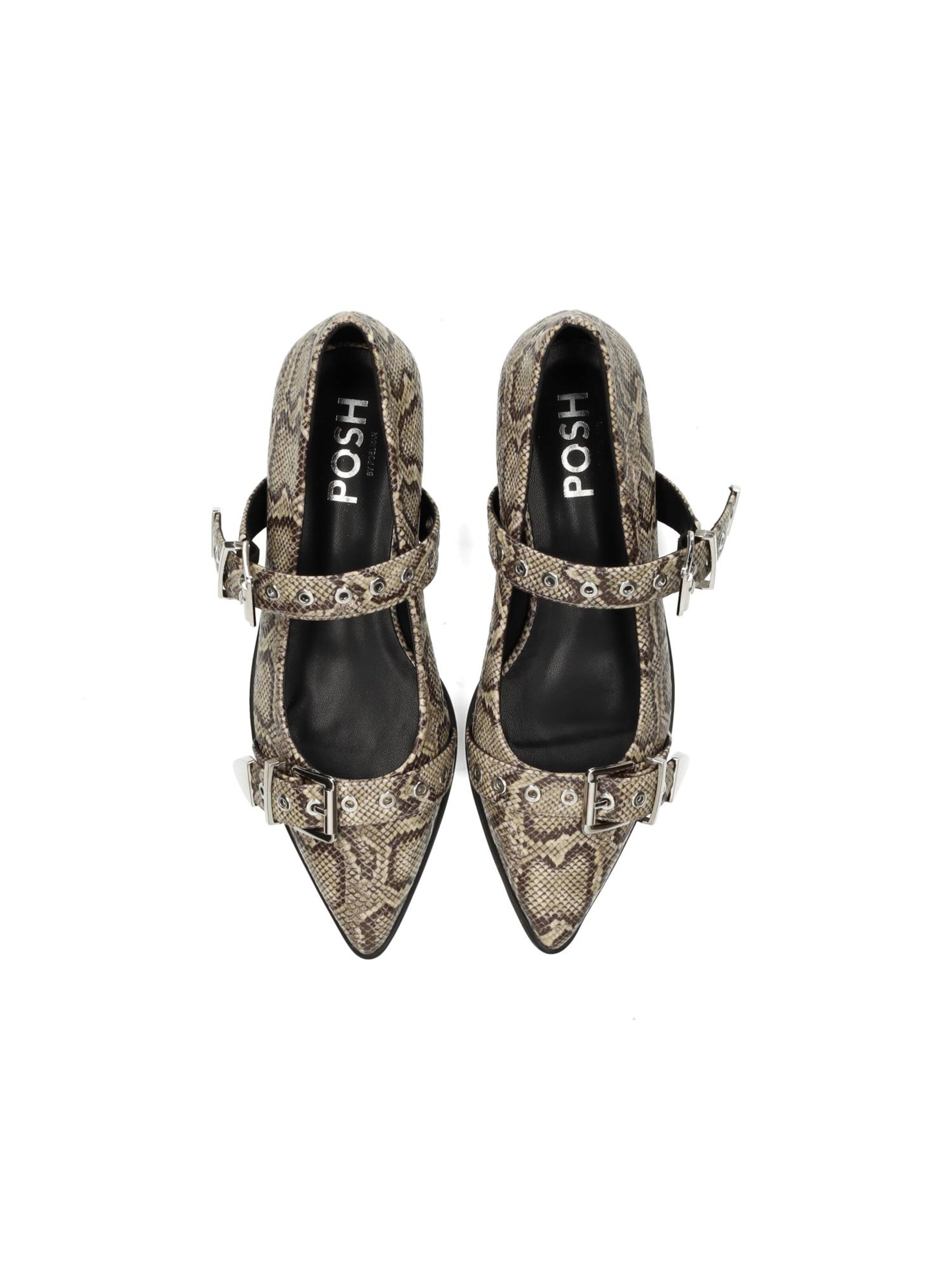 Ballerines à lanières POSH by Poelman en beige