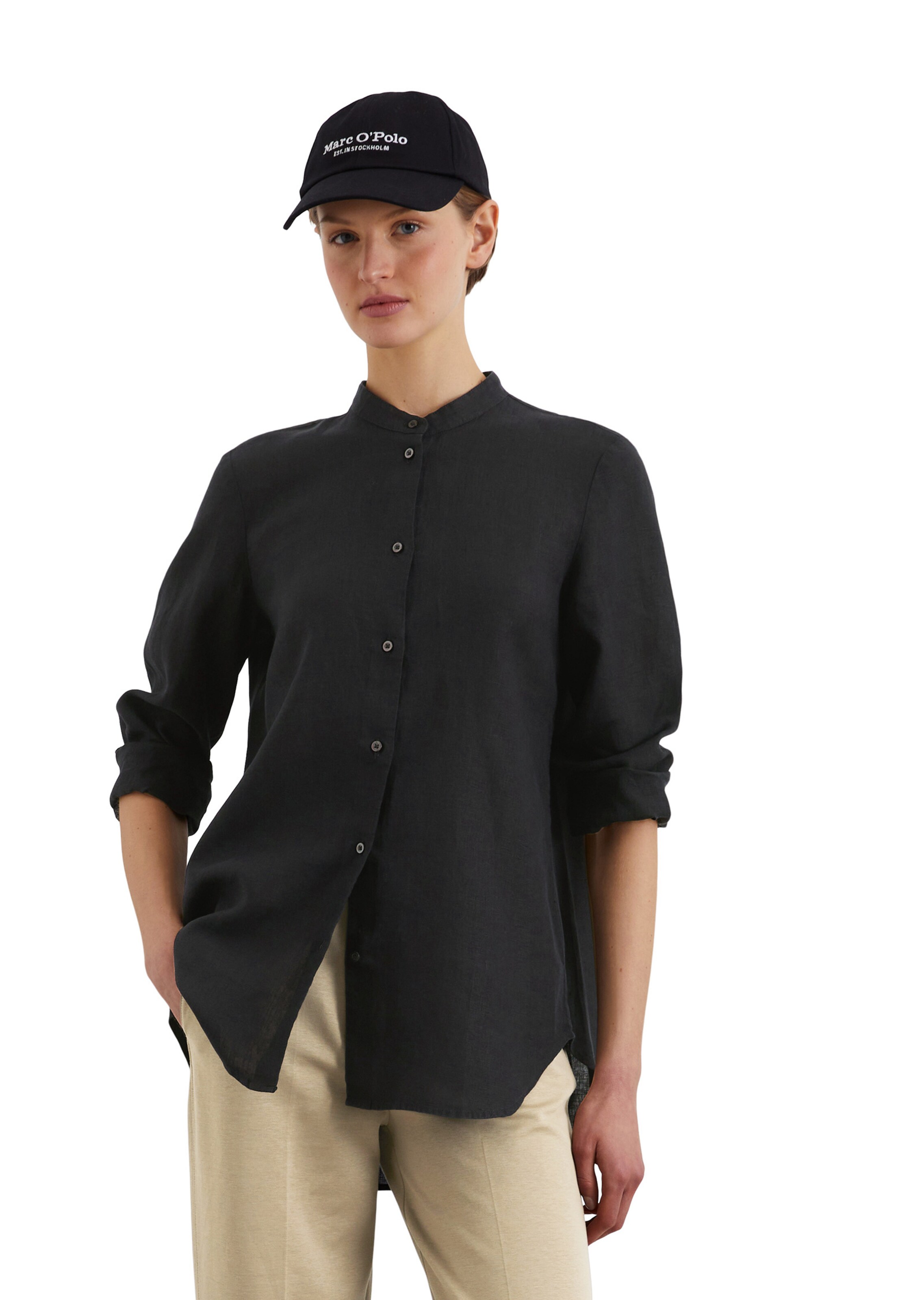 Marc O'Polo Bluse in Schwarz: Vorderseite