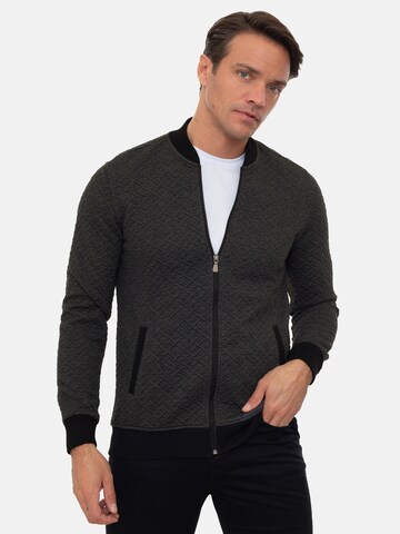 Sir Raymond Tailor Zip-Up Hoodie 'Napoli' in Grey: front