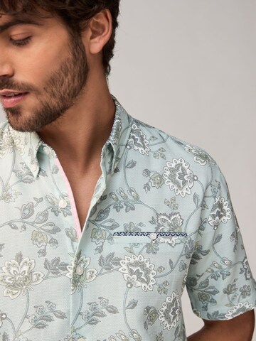 Next Regular fit Button Up Shirt in Blue