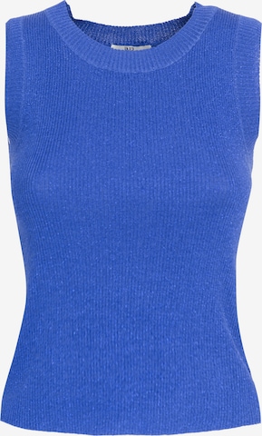 Influencer Knitted Top in Blue: front