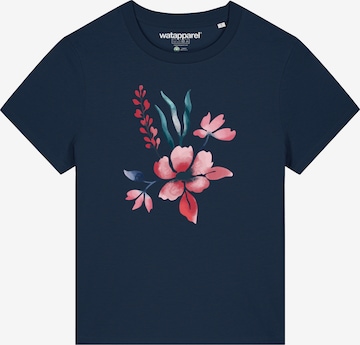 Watapparel Shirt ' Blume in Wasserfarbe 01 ' in Blauw: voorkant