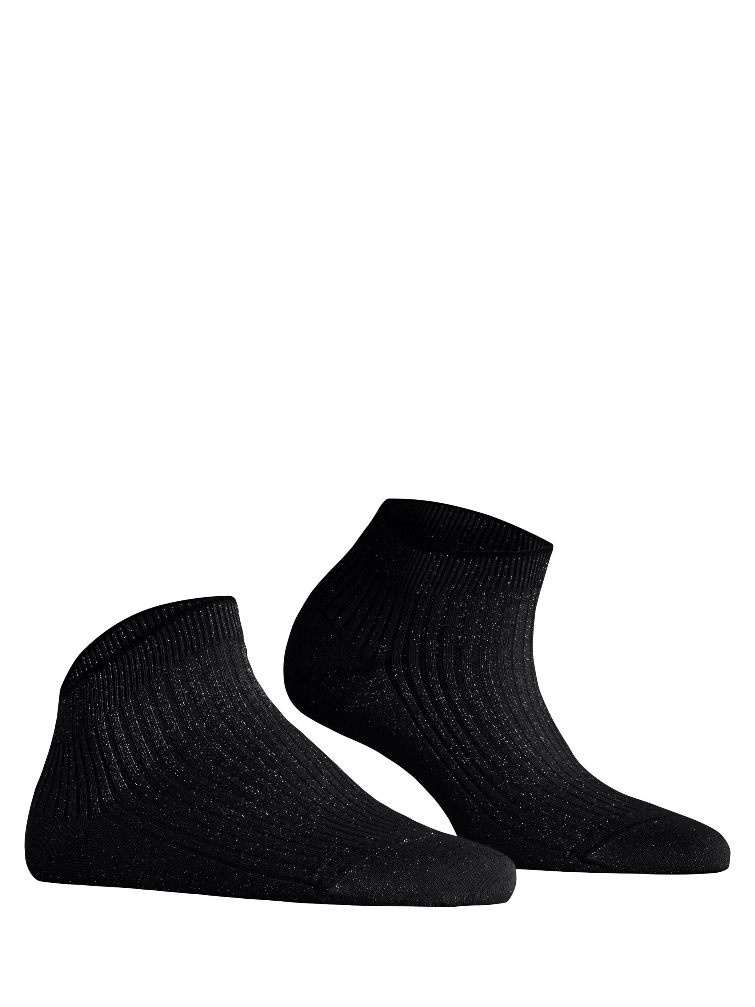 FALKE Socks 'Shiny Rib' in Black