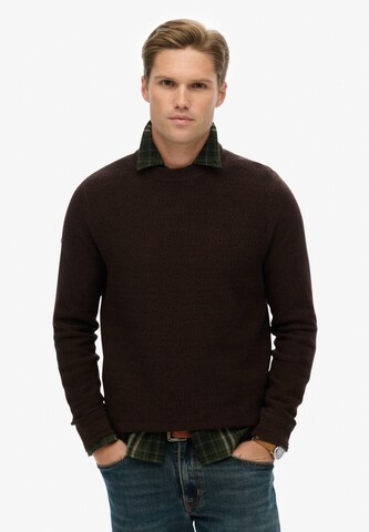 Pull-over Superdry en marron : devant