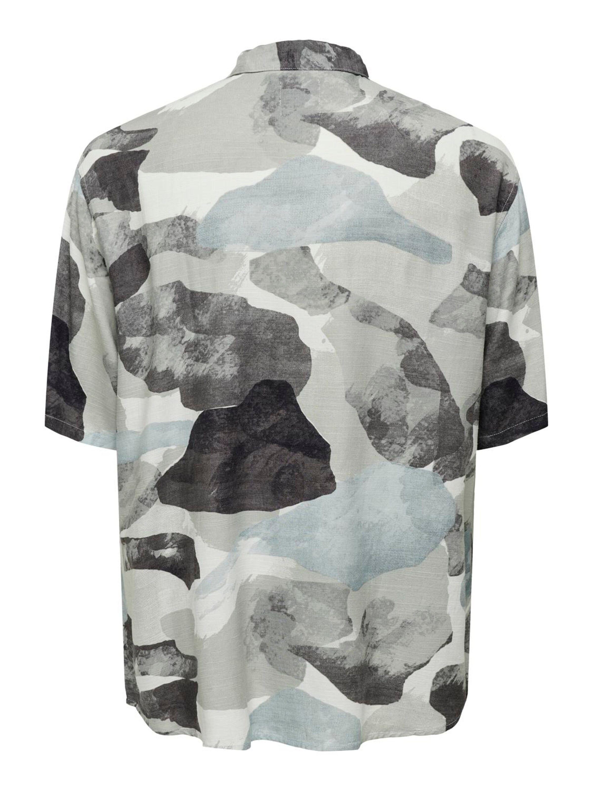 Only & Sons Comfort Fit Skjorte 'Bud' i grå