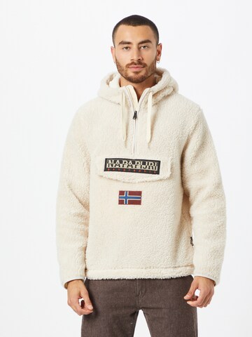 NAPAPIJRI Sweatshirt 'BURGEE' in Beige: front