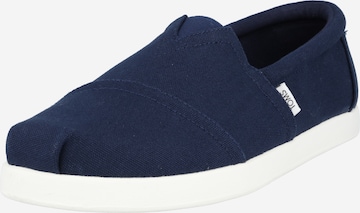 TOMS Classic Flats in Blue: front