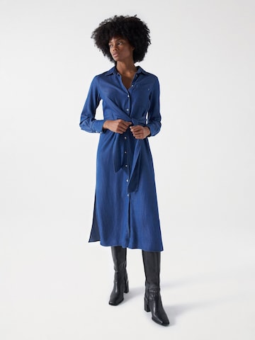 Salsa Jeans Shirt Dress in Blue: front