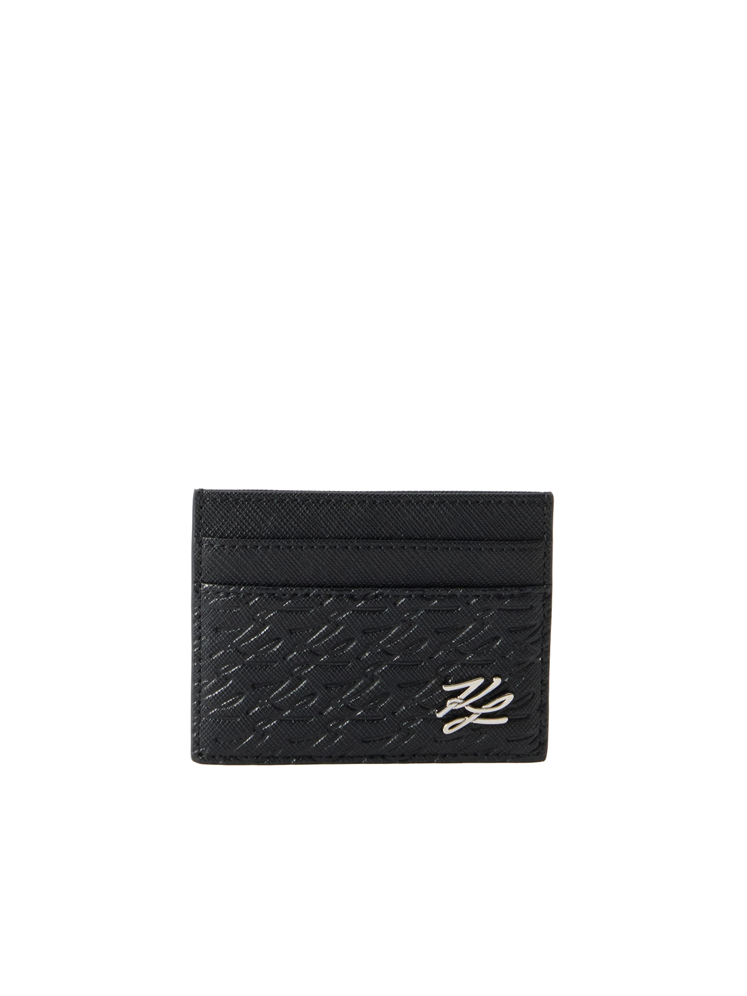 Karl Lagerfeld Kartenetui 'K/AUTOGRAPH' in Schwarz: Vorderseite