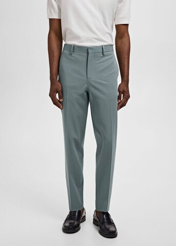 MANGO MAN Slimfit Hose 'Paris' in Grün: Vorderseite