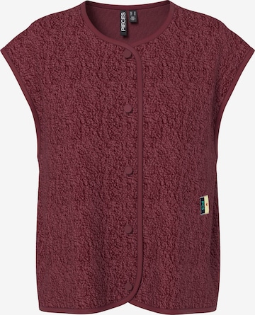 PIECES Bodywarmer 'PCKatty' in Rood: voorkant