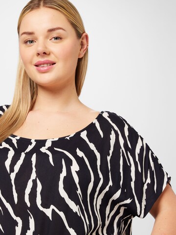 KAFFE CURVE Blouse 'Sonna Stanley' in Zwart
