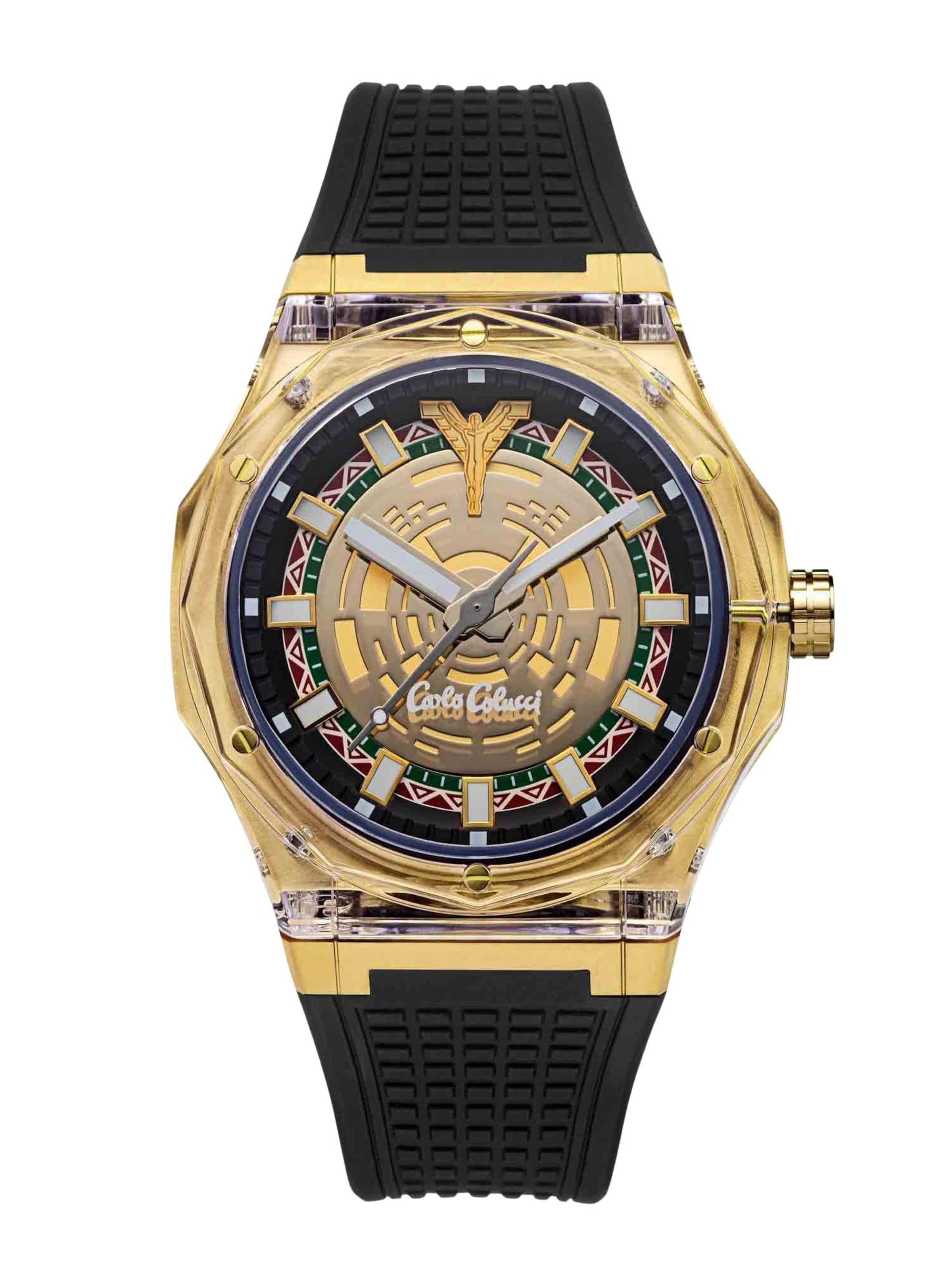 Carlo Colucci Analoog horloge in Zwart: voorkant