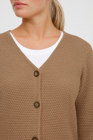 Oxmo Knit Cardigan 'Helga' in Brown