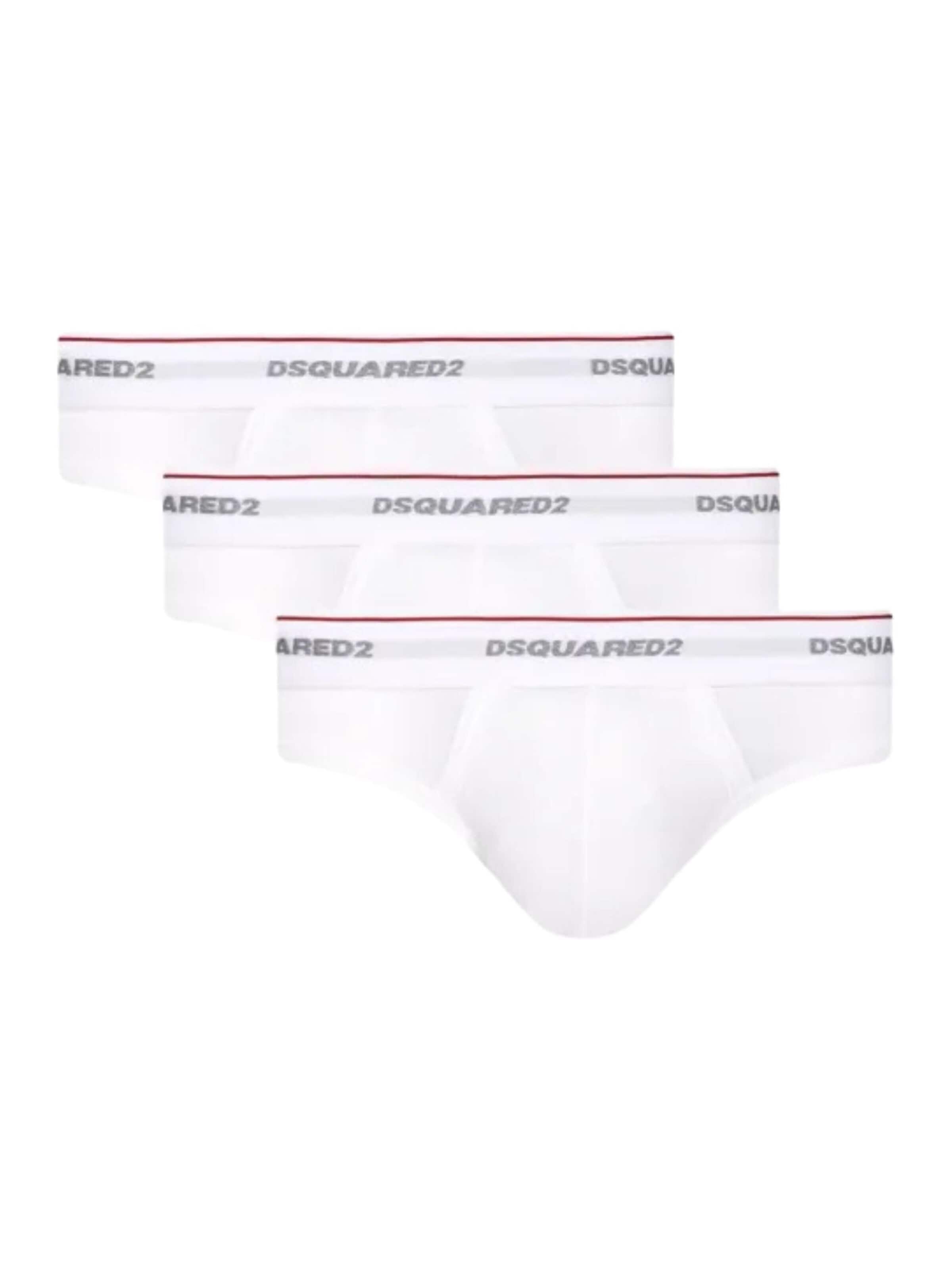 DSQUARED2 Panty 'Pack of 3 white briefs' in White: front