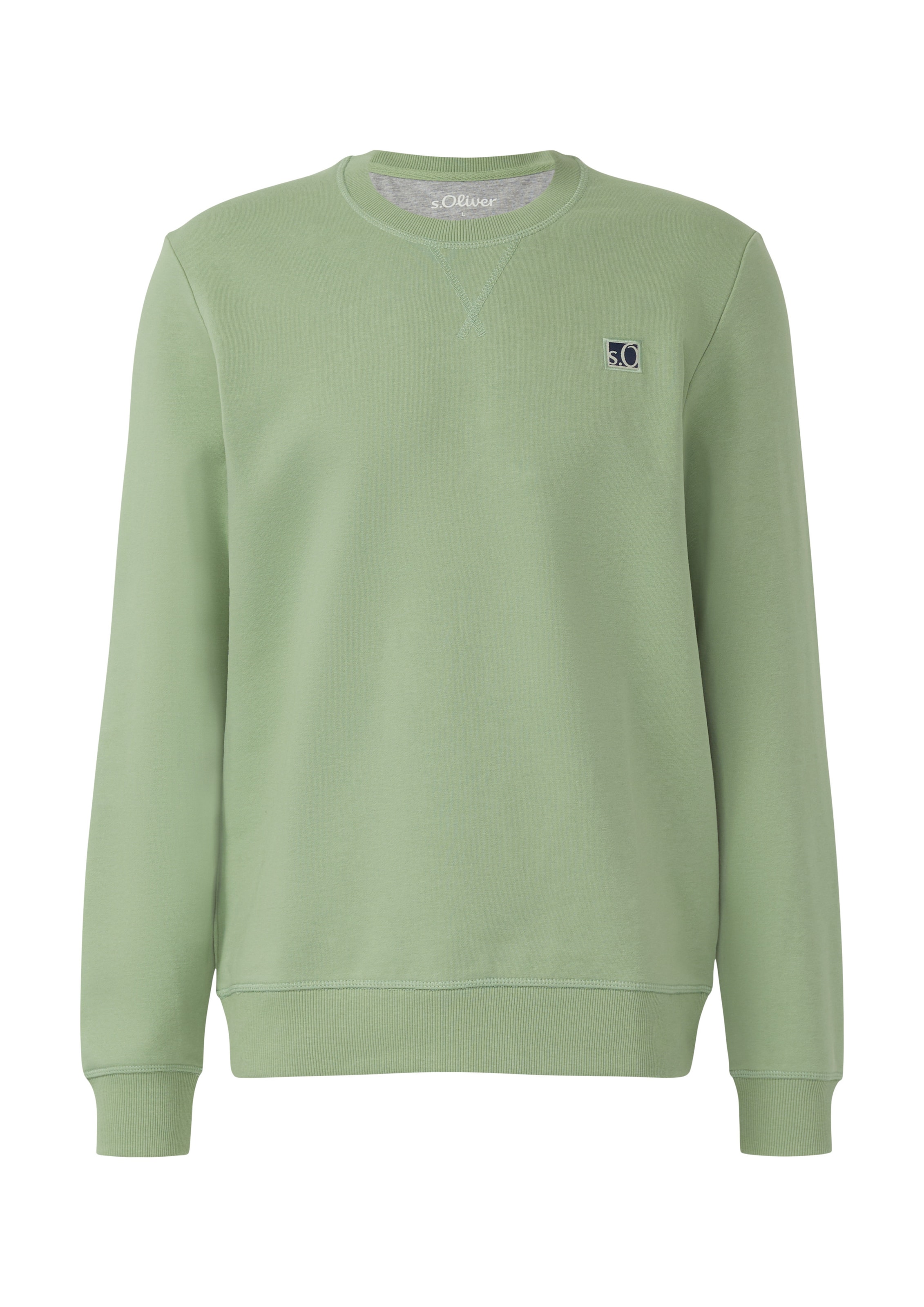 s.Oliver Sweatshirt in Groen: voorkant