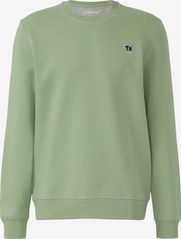 s.Oliver Sweatshirt in Groen: voorkant