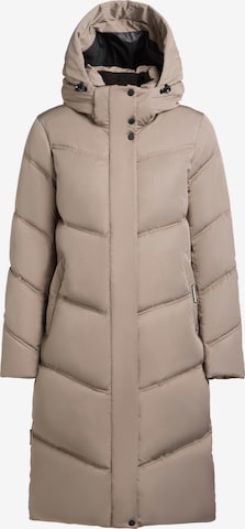 Manteau d’hiver 'Ainu 2' khujo en beige : devant