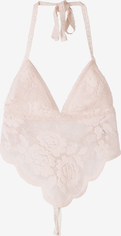 BershkaTop s naramenicama - roza boja: prednji dio