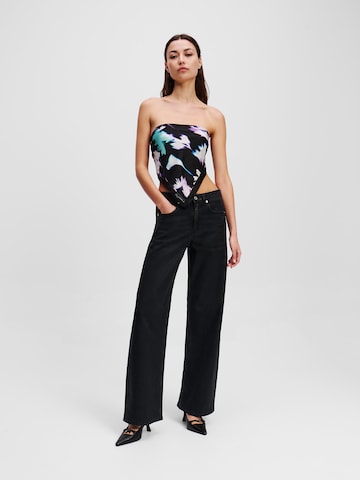KARL LAGERFELD JEANS Loosefit Τζιν σε μαύρο: μπροστά