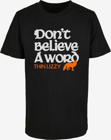 Merchcode Shirt 'Thin Lizzy' in Zwart: voorkant