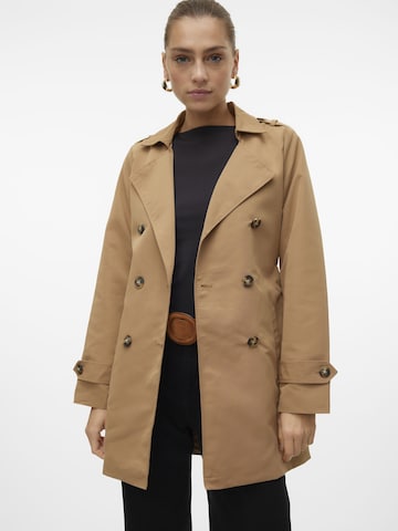 VERO MODA Between-Seasons Coat 'CHLOE' in Brown
