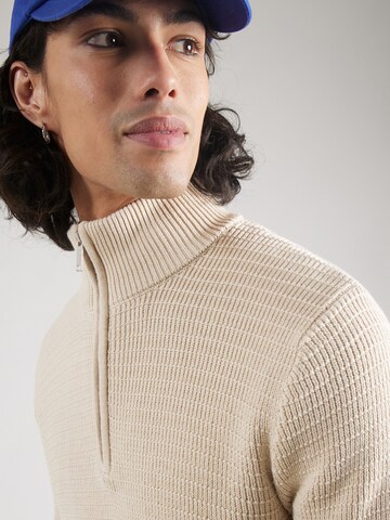 SELECTED HOMME Pullover 'THEO' in Beige