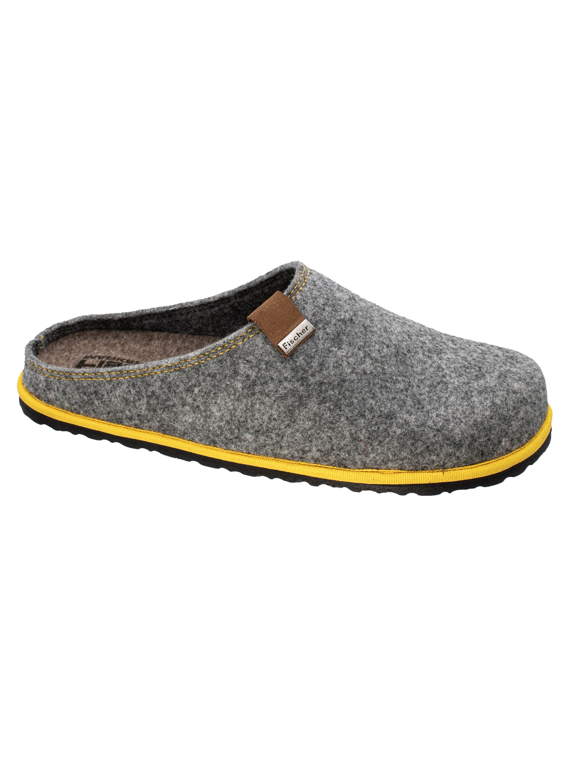 Fischer Markenschuh Slippers 'Helge' in Grey