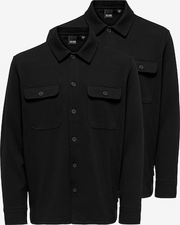 Only & Sons Overhemd 'Newkodyl' in Zwart: voorkant