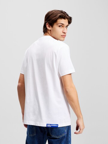 KARL LAGERFELD JEANS Tričko 'Out Of The Blue' - Biela