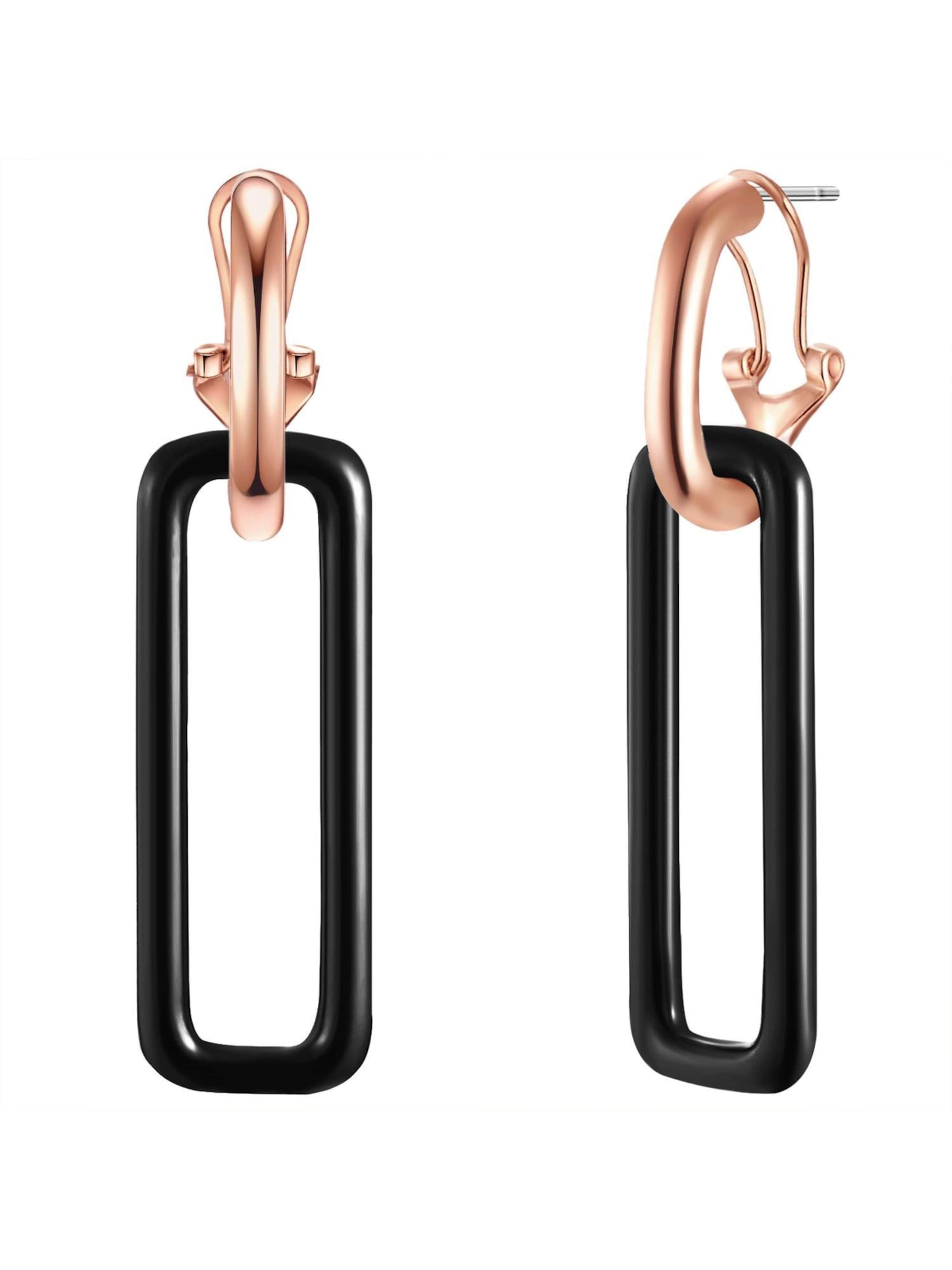Lulu & Jane Earrings in Black: front