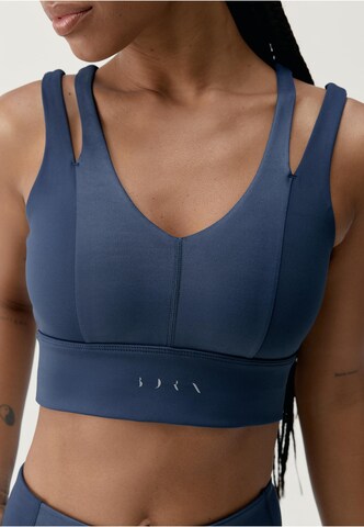 Born Living Yoga Bustier BH 'Maan' in Blauw