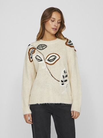 VILA - Jersey en beige: frente