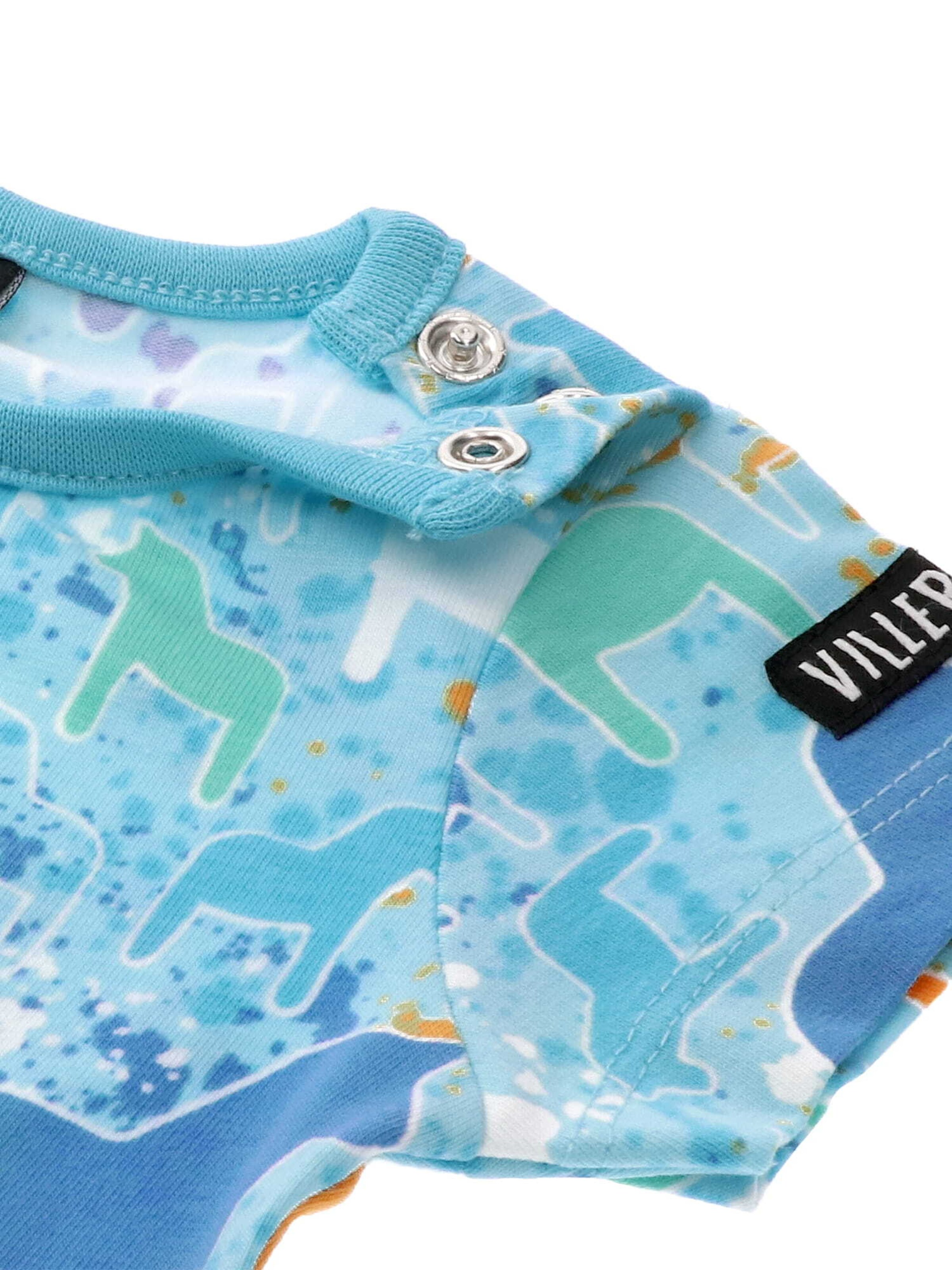 Villervalla Romper/Bodysuit 'Dala' in Blue