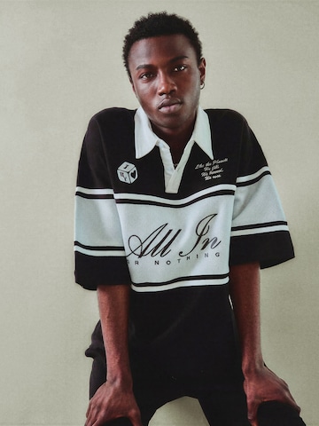 Bershka Paita 'ALL IN' värissä musta