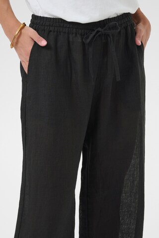 Cream Wide leg Broek 'Bellis' in Zwart