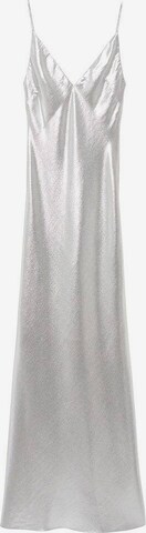 MANGO Evening Dress 'Marta' in Silver: front