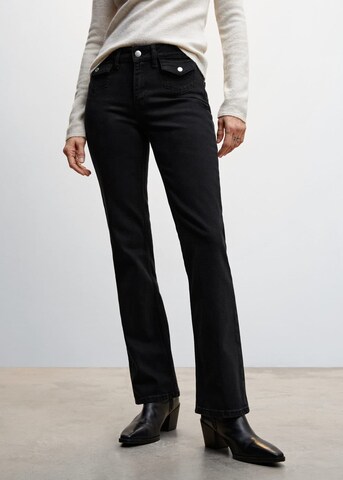 MANGO Regular Jeans 'Carmela' in Zwart