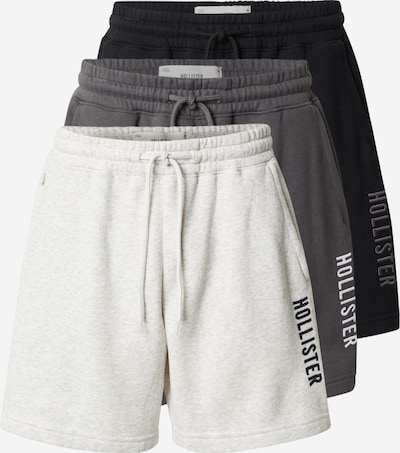 HOLLISTER Housut värissä vaaleanharmaa / tummanharmaa / musta / valkoinen, Tuotenäkymä