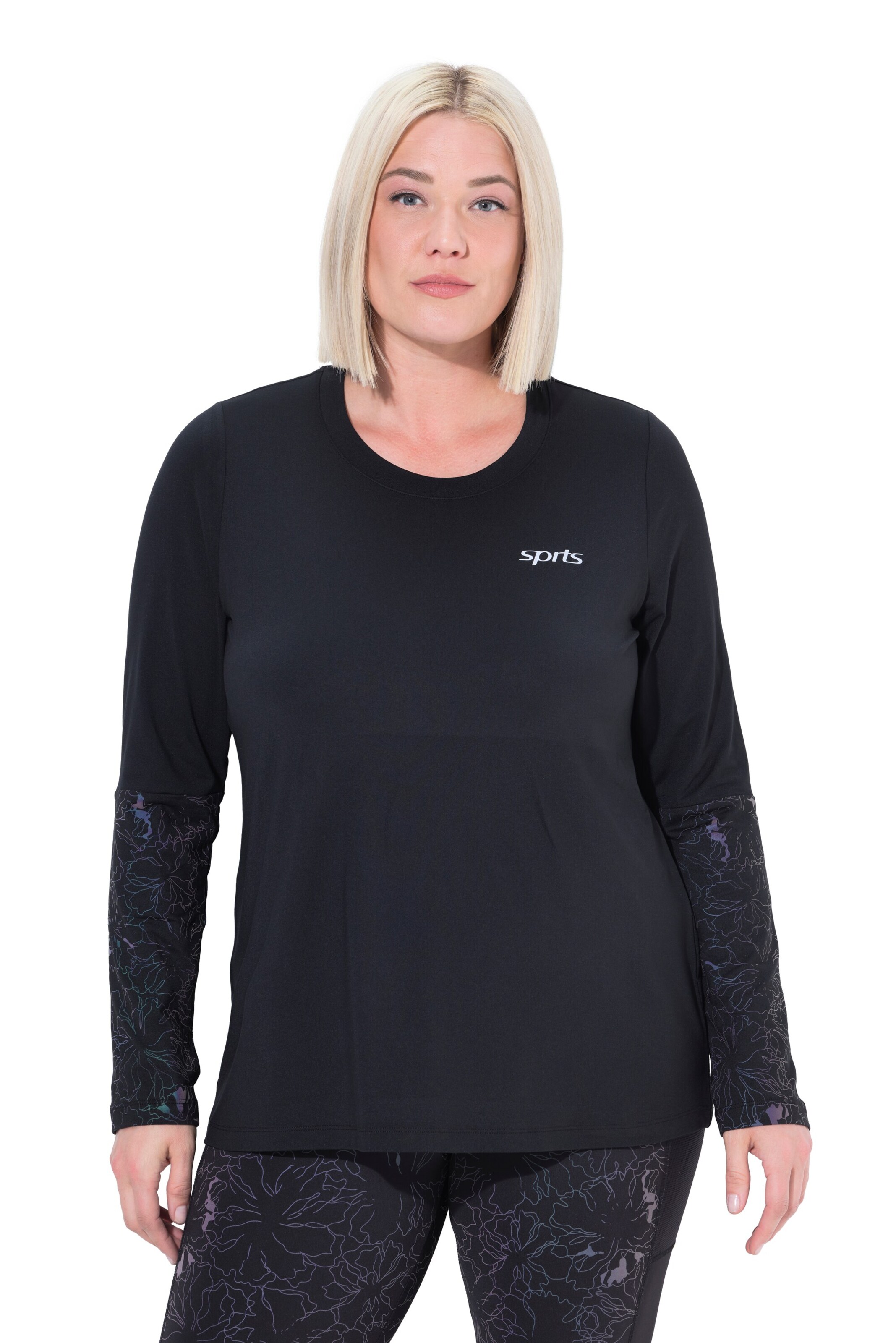 Ulla Popken Shirt in Schwarz: Vorderseite