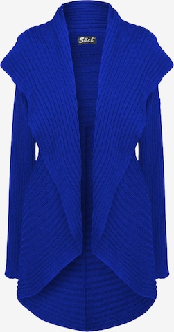 Süel knitwear - Cárdigan 'Round ribbed' en azul: frente