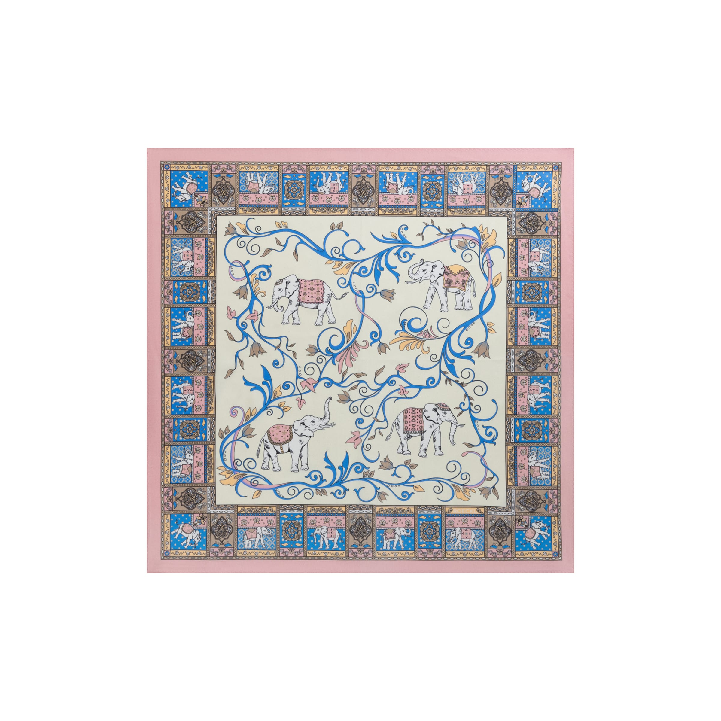 Foulard 'LUCKY ELEPHANT NICKY' di Roeckl in colori misti: frontale
