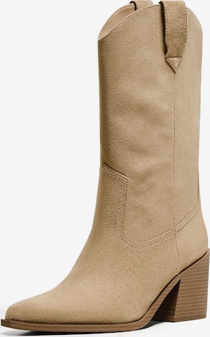 Bershka Cowboy saappaat värissä beige: etupuoli