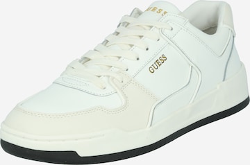 GUESS حذاء رياضي بلا رقبة 'Vicenza' بلون أبيض: الأمام