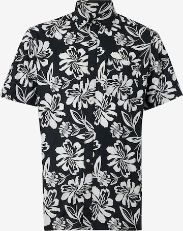 Regular fit Camicia 'JJETHAN' di JACK & JONES in nero: frontale