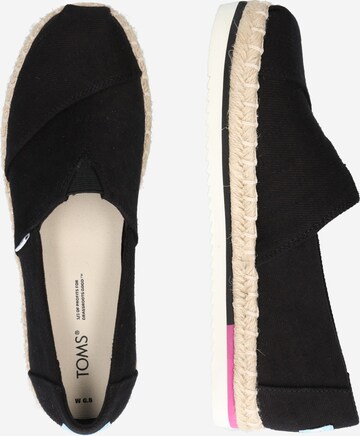 TOMS Slipper 'ALPARGATA PLATFORM ROPE' in Schwarz