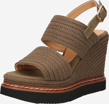 Castañer Sandal 'JIMENA' i grön: framsida